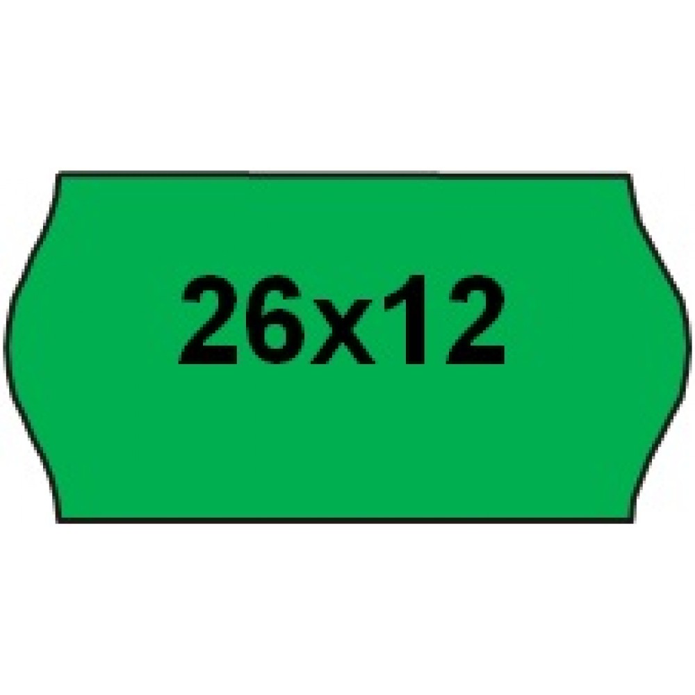 26х12, фигурная, зеленая